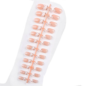 24pcs Matte Pure Color False Nails Popular Designs Glue On Long Tip Patch Artificial Nail Chip Extensions Nail Art Accessories