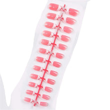 Load image into Gallery viewer, 24pcs Matte Pure Color False Nails Popular Designs Glue On Long Tip Patch Artificial Nail Chip Extensions Nail Art Accessories