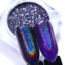 Load image into Gallery viewer, 1g Holographic Nail Powder Glitter Laser Holo Shimmer Nail Art Decorations Manicure Shining Chrome Pigment