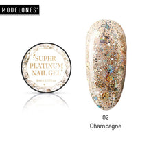 Load image into Gallery viewer, Modelones Platinum Glitter Led Gel Soak Off Nail Gel Lacquer Shiny Sequins Decorations UV Gel Varnish Painting Flowers UV Polish