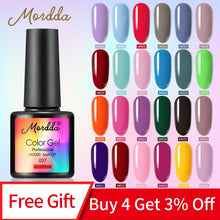 Load image into Gallery viewer, MORDDA 8 ML Gel Polish UV LED Nail Varnish For Manicure 60 Colors Gel Lacquer Semi Permanent Gel Paint Nail Art DIY Design Tools