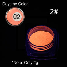 Load image into Gallery viewer, 1 Box Neon Phosphor Powder Nail Glitter Powder 10 Colors Dust Luminous Pigment Fluorescent Powder Nail Glitters Glow in the Dark
