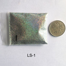 Load image into Gallery viewer, Rikonka 10G Holographic Glitter Powder Shining Sugar Silver Nail Fine Glitter Dust Nail Art Decorations Manicure 21 Colors 0.2mm