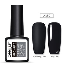 Load image into Gallery viewer, LEMOOC 8ml Matte Top Coat Color UV Gel Nail Polish Gray Series Semi Permanent Soak Off UV Gel Varnish DIY Nail Art Gel Paint
