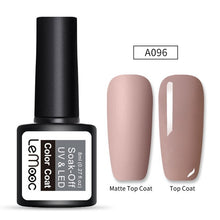 Load image into Gallery viewer, LEMOOC 8ml Matte Top Coat Color UV Gel Nail Polish Gray Series Semi Permanent Soak Off UV Gel Varnish DIY Nail Art Gel Paint