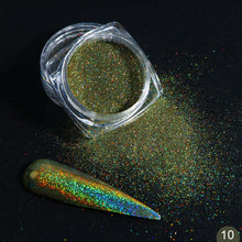 Load image into Gallery viewer, 1g Glitter for Nails Holographic Dip Powder Mirror Polishing Chrome Pigments Nail Art Decorations Laser Dazzling Dust LA1028-1