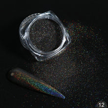 Load image into Gallery viewer, 1g Glitter for Nails Holographic Dip Powder Mirror Polishing Chrome Pigments Nail Art Decorations Laser Dazzling Dust LA1028-1