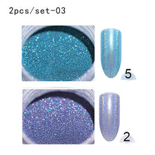 Load image into Gallery viewer, 1g Holographic Nail Powder Glitter Laser Holo Shimmer Nail Art Decorations Manicure Shining Chrome Pigment