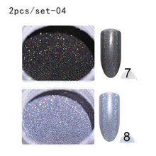 Load image into Gallery viewer, 1g Holographic Nail Powder Glitter Laser Holo Shimmer Nail Art Decorations Manicure Shining Chrome Pigment
