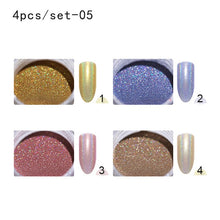 Load image into Gallery viewer, 1g Holographic Nail Powder Glitter Laser Holo Shimmer Nail Art Decorations Manicure Shining Chrome Pigment