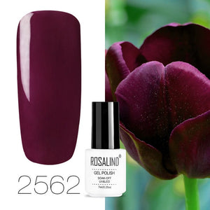 ROSALIND Gel Nail Polish Hybrid Varnish All For Manicure Semi Permanent Nails Art Gel Nail Polish Gellak Top Coat Primer