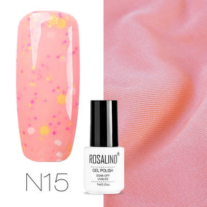 ROSALIND Gel Nail Polish Hybrid Varnish All For Manicure Semi Permanent Nails Art Gel Nail Polish Gellak Top Coat Primer