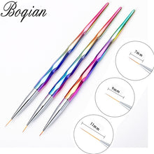 Load image into Gallery viewer, BQAN Professional 5mm/7mm/9mm Nail Brush Hand Draw Tips Drawing Line Painting Pen Tools Manicure Nail Art Brush Decoration