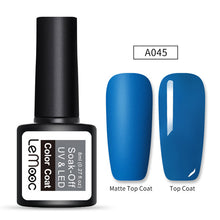 Load image into Gallery viewer, LEMOOC 8ml Matte Top Coat Color UV Gel Nail Polish Gray Series Semi Permanent Soak Off UV Gel Varnish DIY Nail Art Gel Paint