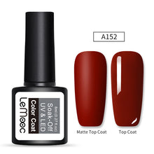 Load image into Gallery viewer, LEMOOC 8ml Matte Top Coat Color UV Gel Nail Polish Gray Series Semi Permanent Soak Off UV Gel Varnish DIY Nail Art Gel Paint