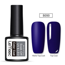 Load image into Gallery viewer, LEMOOC 8ml Matte Top Coat Color UV Gel Nail Polish Gray Series Semi Permanent Soak Off UV Gel Varnish DIY Nail Art Gel Paint