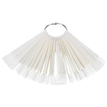 Load image into Gallery viewer, 50pcs Nail Art False Tips Sticks Practice Display Fan Design Polish Nail Sample Nail Art Material Manicure Makeup Tools