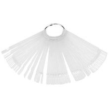 Load image into Gallery viewer, 50pcs Nail Art False Tips Sticks Practice Display Fan Design Polish Nail Sample Nail Art Material Manicure Makeup Tools