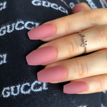 Load image into Gallery viewer, Wholesale Coffin Fake Nails Matte Wine Red Frosted Press On Nails Coloured White Black Peacock blue False Nails 27 Colors