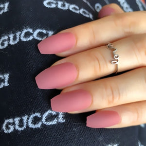 Wholesale Coffin Fake Nails Matte Wine Red Frosted Press On Nails Coloured White Black Peacock blue False Nails 27 Colors