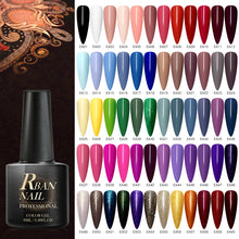 Load image into Gallery viewer, RBAN NAIL 8ML Color UV Gel Nail Polish Matt Top Coat Hybrid Nails Gel Soak Off Long Lasting Nail Art Gel Varnish Lacquer Tools