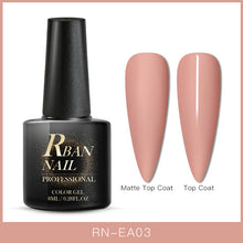 Load image into Gallery viewer, RBAN NAIL 8ML Color UV Gel Nail Polish Matt Top Coat Hybrid Nails Gel Soak Off Long Lasting Nail Art Gel Varnish Lacquer Tools