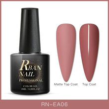 Load image into Gallery viewer, RBAN NAIL 8ML Color UV Gel Nail Polish Matt Top Coat Hybrid Nails Gel Soak Off Long Lasting Nail Art Gel Varnish Lacquer Tools