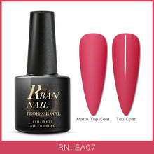 Load image into Gallery viewer, RBAN NAIL 8ML Color UV Gel Nail Polish Matt Top Coat Hybrid Nails Gel Soak Off Long Lasting Nail Art Gel Varnish Lacquer Tools