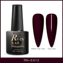 Load image into Gallery viewer, RBAN NAIL 8ML Color UV Gel Nail Polish Matt Top Coat Hybrid Nails Gel Soak Off Long Lasting Nail Art Gel Varnish Lacquer Tools