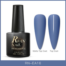 Load image into Gallery viewer, RBAN NAIL 8ML Color UV Gel Nail Polish Matt Top Coat Hybrid Nails Gel Soak Off Long Lasting Nail Art Gel Varnish Lacquer Tools