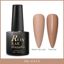 Load image into Gallery viewer, RBAN NAIL 8ML Color UV Gel Nail Polish Matt Top Coat Hybrid Nails Gel Soak Off Long Lasting Nail Art Gel Varnish Lacquer Tools