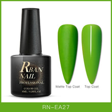 Load image into Gallery viewer, RBAN NAIL 8ML Color UV Gel Nail Polish Matt Top Coat Hybrid Nails Gel Soak Off Long Lasting Nail Art Gel Varnish Lacquer Tools