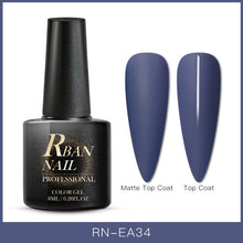 Load image into Gallery viewer, RBAN NAIL 8ML Color UV Gel Nail Polish Matt Top Coat Hybrid Nails Gel Soak Off Long Lasting Nail Art Gel Varnish Lacquer Tools