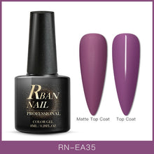 Load image into Gallery viewer, RBAN NAIL 8ML Color UV Gel Nail Polish Matt Top Coat Hybrid Nails Gel Soak Off Long Lasting Nail Art Gel Varnish Lacquer Tools