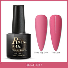Load image into Gallery viewer, RBAN NAIL 8ML Color UV Gel Nail Polish Matt Top Coat Hybrid Nails Gel Soak Off Long Lasting Nail Art Gel Varnish Lacquer Tools