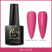 Load image into Gallery viewer, RBAN NAIL 8ML Color UV Gel Nail Polish Matt Top Coat Hybrid Nails Gel Soak Off Long Lasting Nail Art Gel Varnish Lacquer Tools