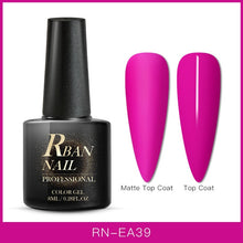 Load image into Gallery viewer, RBAN NAIL 8ML Color UV Gel Nail Polish Matt Top Coat Hybrid Nails Gel Soak Off Long Lasting Nail Art Gel Varnish Lacquer Tools