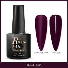 Load image into Gallery viewer, RBAN NAIL 8ML Color UV Gel Nail Polish Matt Top Coat Hybrid Nails Gel Soak Off Long Lasting Nail Art Gel Varnish Lacquer Tools