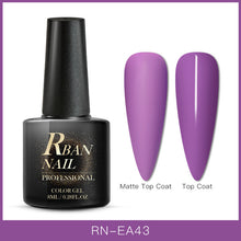 Load image into Gallery viewer, RBAN NAIL 8ML Color UV Gel Nail Polish Matt Top Coat Hybrid Nails Gel Soak Off Long Lasting Nail Art Gel Varnish Lacquer Tools
