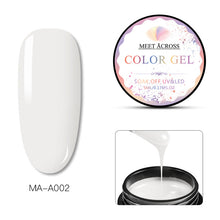 Load image into Gallery viewer, MEET ACROSS  Fiber UV Gel Polish Fiberglass Extension Building Gel Repair Broken Nail Soak Off UV Gel Extend Nail Tips