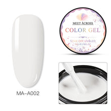 Load image into Gallery viewer, MEET ACROSS Poly Quick Extension UV Gel Set Clear White Pink Builder Nail Gel Polish for Nail Extensions Nail Forms Acrylic Tips