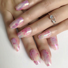 Load image into Gallery viewer, Wholesale Coffin Fake Nails Matte Wine Red Frosted Press On Nails Coloured White Black Peacock blue False Nails 27 Colors
