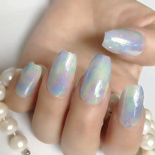 Load image into Gallery viewer, Wholesale Coffin Fake Nails Matte Wine Red Frosted Press On Nails Coloured White Black Peacock blue False Nails 27 Colors