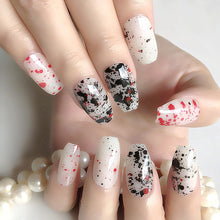 Load image into Gallery viewer, Wholesale Coffin Fake Nails Matte Wine Red Frosted Press On Nails Coloured White Black Peacock blue False Nails 27 Colors