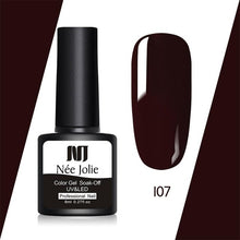 Load image into Gallery viewer, NEE JOLIE 60 Colors 8ml Gel Nail Polish LED UV Gel For Nail Gray Red Pink Soak Off Nail Art Varnish Hybrid Nail Gel Polish