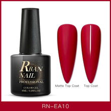 Load image into Gallery viewer, RBAN NAIL 60 Colors Matte UV Gel Nail Polish 8ml Pure Nail Color Need Matte Top Coat Soak Off Nail Art Gel Varnish Manicure