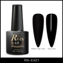 Load image into Gallery viewer, RBAN NAIL 60 Colors Matte UV Gel Nail Polish 8ml Pure Nail Color Need Matte Top Coat Soak Off Nail Art Gel Varnish Manicure