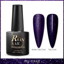 Load image into Gallery viewer, RBAN NAIL 60 Colors Matte UV Gel Nail Polish 8ml Pure Nail Color Need Matte Top Coat Soak Off Nail Art Gel Varnish Manicure