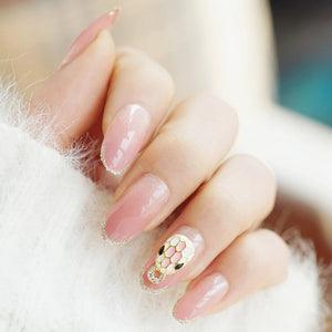 24pcs Fashion Fake Nails with Glue For Girls Candy Color Grey  DIY Nail Art Tips 3D Moon Style Design Build press on nails short