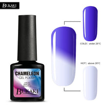 Load image into Gallery viewer, BUKAKI Temperature Change Color Thermal Gel Varnish UV Led Nail Gel Polish Soak Off UV Gel Nail Polish Chameleon Lacquer